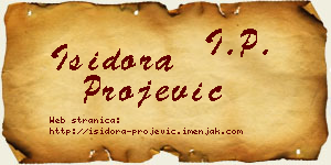 Isidora Projević vizit kartica